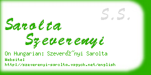 sarolta szeverenyi business card